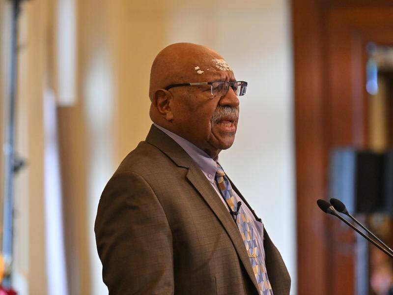 Fiji Prime Minister Sitiveni Rabuka says his country won't accept funding 'with strings attached". (Mick Tsikas/AAP PHOTOS)