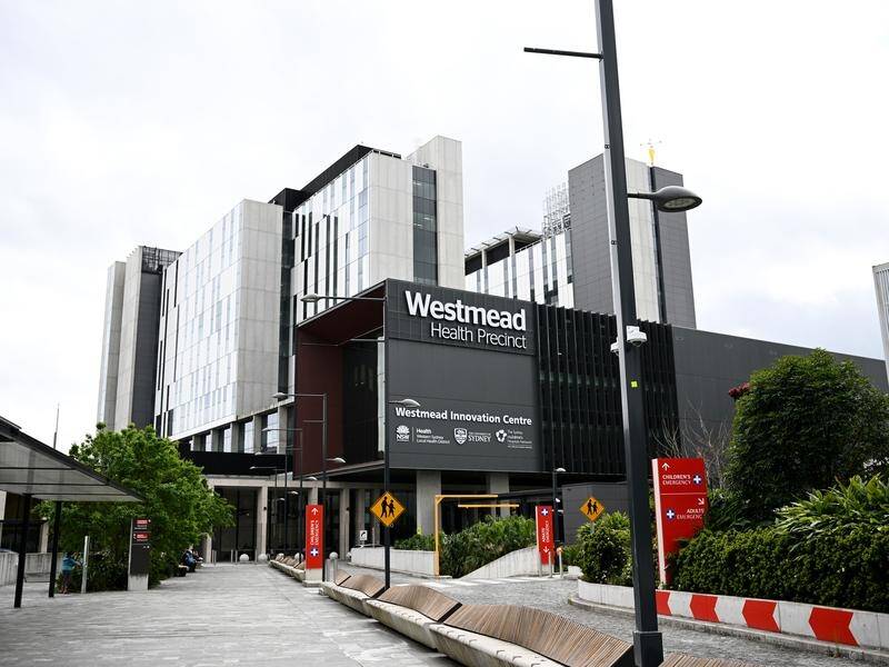 Hospital security guards were slashed and a nurse injured in an alleged attack at Sydney's Westmead. (Dan Himbrechts/AAP PHOTOS)