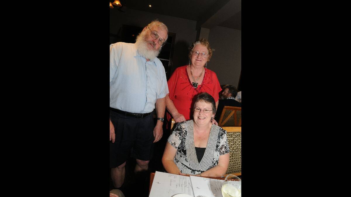 SAUNDERS: Richard Saunders, Liz Weston and Kay George. Photo: STEVE GOSCH