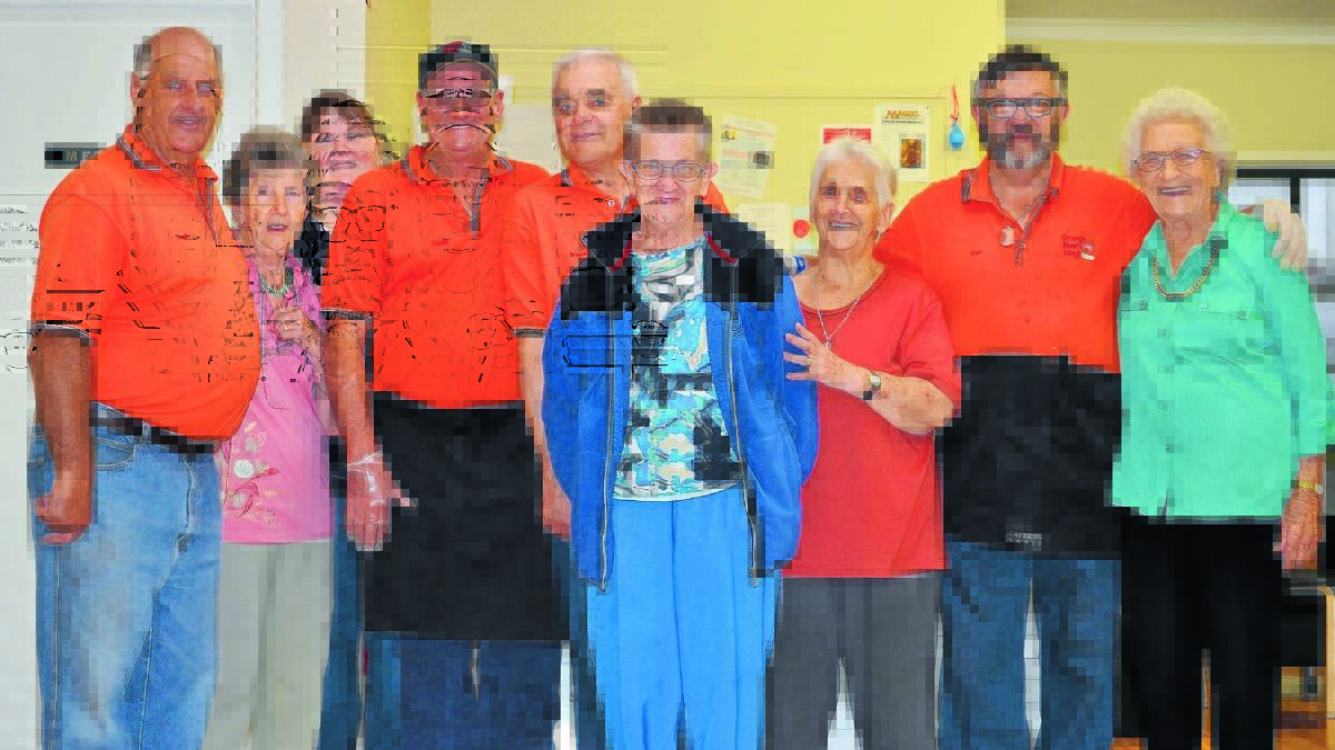 STAYING ACTIVE: Hugh Laird, Amanda Rodwell, Philomena Parker, Dennis Barton, Bruce Southwell, Maria Risetto, Ken Frame, Rene Chapman and Judy Dean at the Orange Senior Citizens and Pensioners Centre for trivia and a barbecue on Friday as part of Orange Seniors Week. Photo: By BRYSON FERREIRA                       0408seniors2