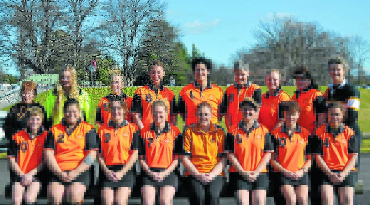 ROARING 40s: Orange’s over 40s took out division one of their age group. Back:  Maureen Corby (manager), Chelse Thurn (umpire), Mary Ellen Betts, Renee Burrell, Lou Barrett, Kate Brown, Kylie Watts, Karen McPaul, Lindl Taylor (coach). Front, Alison Smith, Muriel Holmes, Cathy Goodlock, Natalie Philpott, Mel Frecklington, Tammy Wilson, Jodi Murray and Donna Thornhill.