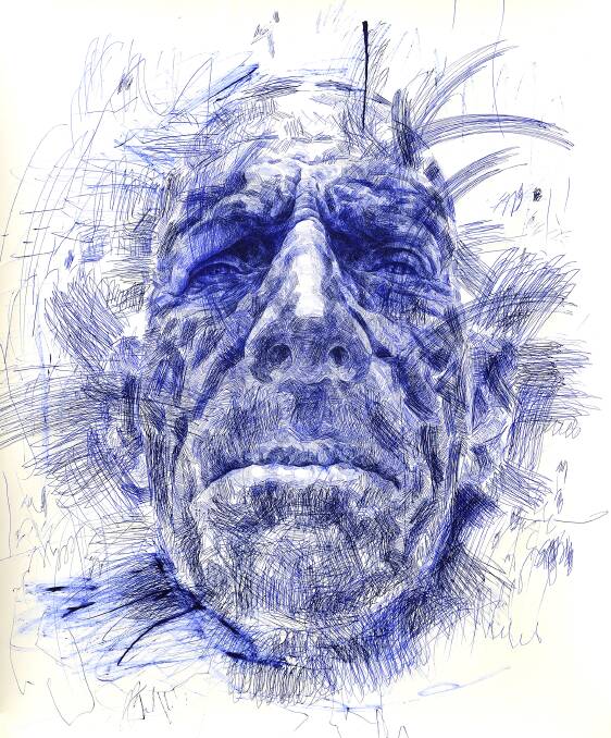 FACE OFF: Andy Quilty’s Who Would Win In A Fight Between My Dad And Your Dad?, ballpoint pen. 
