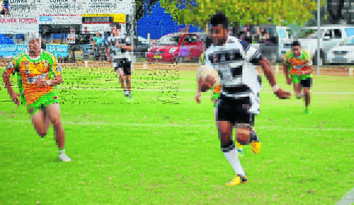 SPEED TO BURN: Cowra Magpies' Amenayasi Aditagane has been a constant threat for his side tin 2013.